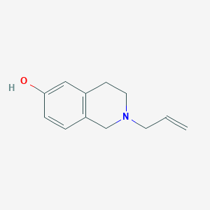 molecular formula C12H15NO B8312976 2-Allyl-6-hydroxy-1,2,3,4-tetrahydroisoquinoline 