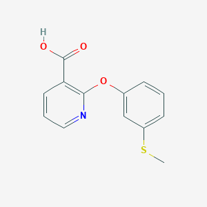 molecular formula C13H11NO3S B8313080 2-[3-(Methylsulfanyl)phenoxy]nicotinic acid 