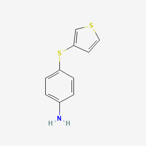 molecular formula C10H9NS2 B8313097 4-(3-Thienylthio)aniline 