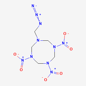 molecular formula C5H10N10O6 B8313162 1-(Azidomethyl)-3,5,7-trinitro-1,3,5,7-tetrazocane CAS No. 84454-92-2