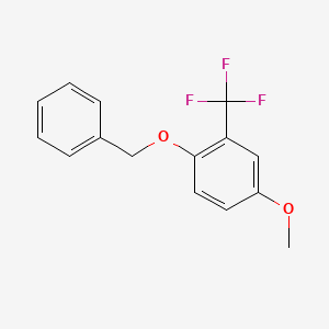 molecular formula C15H13F3O2 B8313183 1-Benzyloxy-4-methoxy-2-trifluoromethyl-benzene CAS No. 909032-73-1