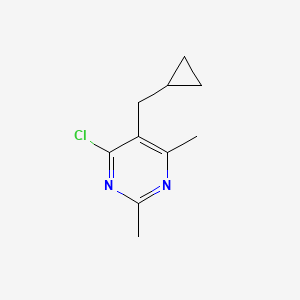 molecular formula C10H13ClN2 B8313188 4-Chloro-5-(cyclopropylmethyl)-2,6-dimethylpyrimidine 