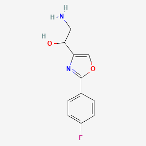 molecular formula C11H11FN2O2 B8313203 2-Amino-1-(2-(4-fluorophenyl)oxazol-4-yl)ethanol 
