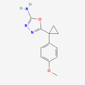 5-[1-(4-Methoxyphenyl)cyclopropyl]-1,3,4-oxadiazol-2-amine