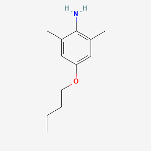 molecular formula C12H19NO B8313257 4-Butoxy-2,6-dimethyl-phenylamine 