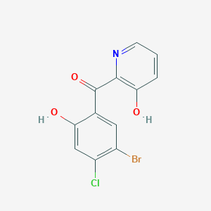 molecular formula C12H7BrClNO3 B8313270 2-(5-Bromo-4-chloro-2-hydroxybenzoyl)-3-hydroxypyridine 