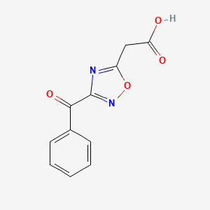 molecular formula C11H8N2O4 B8313289 (3-Benzoyl-1,2,4-oxadiazol-5-yl)acetic acid 