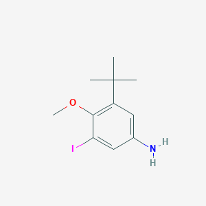 molecular formula C11H16INO B8313297 3-Tert-butyl-5-iodo-4-methoxyaniline 