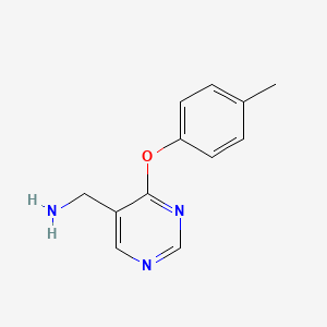 molecular formula C12H13N3O B8313322 (4-(p-Tolyloxy)pyrimidin-5-yl)methanamine 