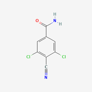 molecular formula C8H4Cl2N2O B8313336 3,5-Dichloro-4-cyanobenzamide 