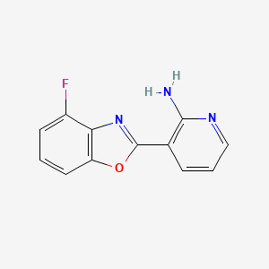 3-(4-Fluoro-1,3-benzoxazol-2-yl)pyridin-2-amine