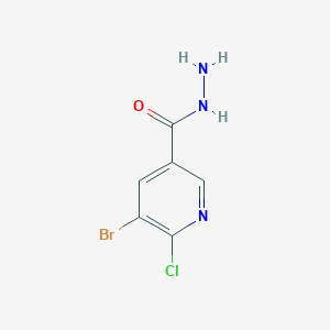 molecular formula C6H5BrClN3O B8313354 5-Bromo-6-chloronicotinohydrazide 