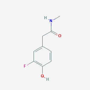 molecular formula C9H10FNO2 B8313380 2-(3-Fluoro-4-hydroxy-phenyl)-n-methyl-acetamide 