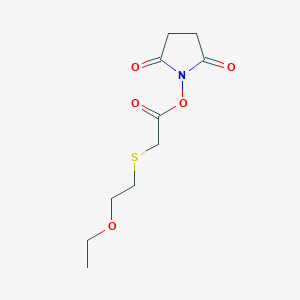 molecular formula C10H15NO5S B8313412 Pyrrolidin-2,5-dione-1-yl 6-oxo-3-thiaoctate 