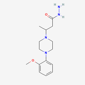 molecular formula C15H24N4O2 B8313420 3-[4-(2-Methoxyphenyl)piperazin-1-yl]butanohydrazide 