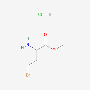 molecular formula C5H11BrClNO2 B8313445 Methyl 4-bromo-2-amino-butyrate hydrochloride 