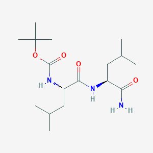 molecular formula C17H33N3O4 B8313458 Boc-Leu-Leu-NH2 