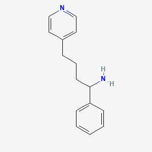 molecular formula C15H18N2 B8313466 1-Phenyl-4-(pyridin-4-yl)butylamine 