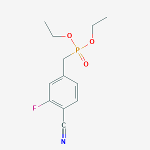 molecular formula C12H15FNO3P B8313469 Diethyl (4-cyano-3-fluorobenzyl)phosphonate 