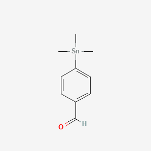 molecular formula C10H14OSn B8313546 4-Trimethylstannanyl-benzaldehyde 