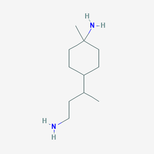 molecular formula C11H24N2 B8313553 1-Amino-1-methyl-4-(4-aminobut-2-yl)cyclohexane 