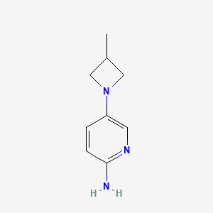 molecular formula C9H13N3 B8313554 5-(3-Methylazetidin-1-yl)pyridin-2-amine 