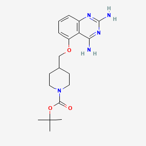 molecular formula C19H27N5O3 B8313595 Tert-butyl 4-(((2,4-diaminoquinazolin-5-yl)oxy)methyl)piperidine-1-carboxylate 