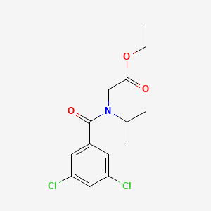 molecular formula C14H17Cl2NO3 B8313607 Ethyl N-(3,5-dichlorobenzoyl)-N-isopropylaminoacetate 