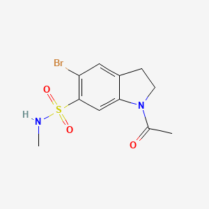 B8313644 5-bromo-6-methylsulfamoyl-N-acetylindoline CAS No. 107144-43-4