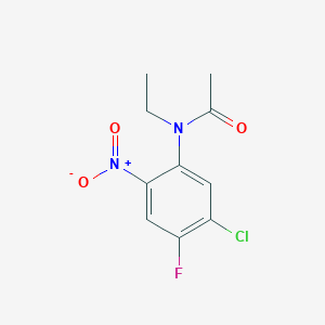 molecular formula C10H10ClFN2O3 B8313717 5'-chloro-N-ethyl-4'-fluoro-2'-nitroacetanilide 