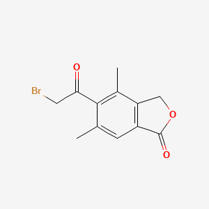 molecular formula C12H11BrO3 B8313727 5-(bromoacetyl)-4,6-dimethyl-2-benzofuran-1(3H)-one 