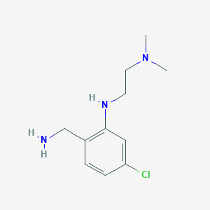 molecular formula C11H18ClN3 B8313776 N-(2-Aminomethyl-5-chloro-phenyl)-N',N'-dimethyl-ethane-1,2-diamine 