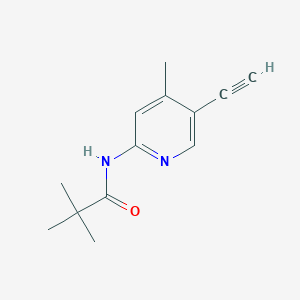 molecular formula C13H16N2O B8313804 5-Ethynyl-4-methyl-2-(trimethylacetyl)aminopyridine 