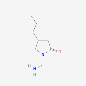 molecular formula C8H16N2O B8313875 1-(Aminomethyl)-4-propylpyrrolidin-2-one 