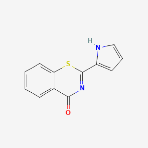 molecular formula C12H8N2OS B8313926 2-(1H-Pyrrol-2-yl)-4H-1,3-benzothiazine-4-one 