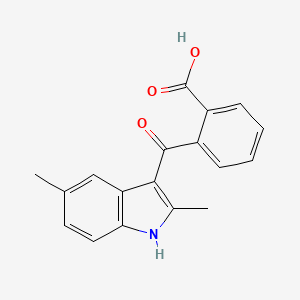 molecular formula C18H15NO3 B8313974 2-(2,5-Dimethyl-1H-indole-3-carbonyl)benzoic acid CAS No. 67697-50-1
