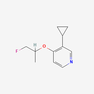 molecular formula C11H14FNO B8313991 3-Cyclopropyl-4-(2-fluoro-1-methyl-ethoxy)pyridine 