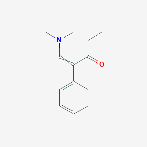 molecular formula C13H17NO B8314078 1-(Dimethylamino)-2-phenylpent-1-en-3-one CAS No. 66606-23-3