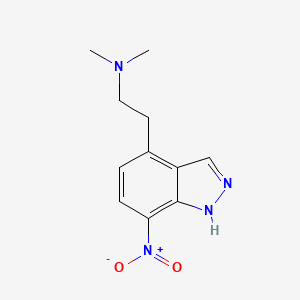 molecular formula C11H14N4O2 B8314083 N,N-dimethyl-N-[2-(7-nitro-1H-indazol-4-yl)ethyl]amine 