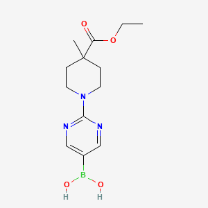 molecular formula C13H20BN3O4 B8314144 (2-(4-(Ethoxycarbonyl)-4-methylpiperidin-1-yl)pyrimidin-5-yl)boronic acid 