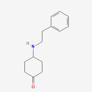 molecular formula C14H19NO B8314148 4-[(2-Phenylethyl)amino]cyclohexanone 