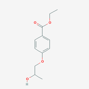 molecular formula C12H16O4 B8314189 1-(p-Ethoxycarbonyl-phenoxy)-propan-2-ol 
