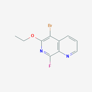 molecular formula C10H8BrFN2O B8314197 5-Bromo-6-ethoxy-8-fluoro-1,7-naphthyridine 