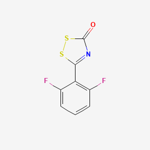 molecular formula C8H3F2NOS2 B8314200 5-(2,6-Difluorophenyl)-1,2,4-dithiazole-3-one 
