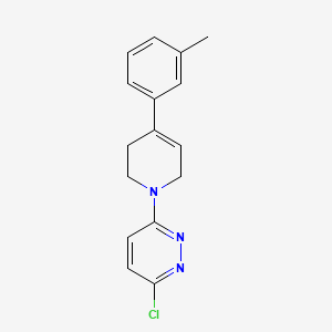 molecular formula C16H16ClN3 B8314207 3-chloro-6-[3,6-dihydro-4-(3-methylphenyl)-1(2H)-pyridinyl]pyridazine 