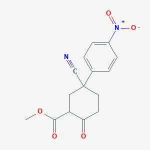Methyl 5-cyano-5-(4-nitrophenyl)-2-oxocyclohexanecarboxylate