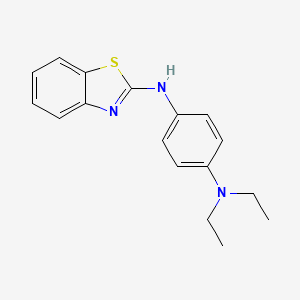 molecular formula C17H19N3S B8314272 N-Benzothiazol-2-yl-N',N'-diethyl-benzene-1,4-diamine 