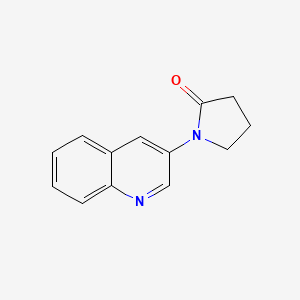 molecular formula C13H12N2O B8314275 1-Quinolin-3-yl-pyrrolidin-2-one 
