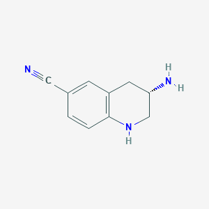 molecular formula C10H11N3 B8314324 (S)-3-Amino-1,2,3,4-tetrahydroquinoline-6-carbonitrile 