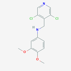 (3,5-Dichloro-pyridin-4-ylmethyl)-(3,4-dimethoxy-phenyl)-amine